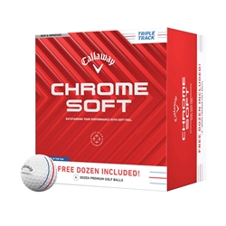 CHROME SOFT TRIPLE TRACK WHITE GOLF BALL 