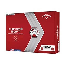 CHROME SOFT TRUVIS YELLOW GOLF BALL 