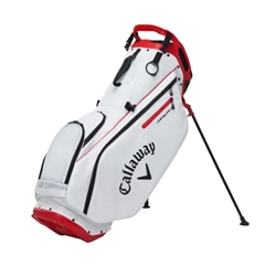 FAIRWAY 14 STAND BAG - WHITE/FIRE RED 