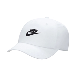 NIKE CLUB UNSTRUCTURED FUTURA WASH GOLF HAT - WHITE 